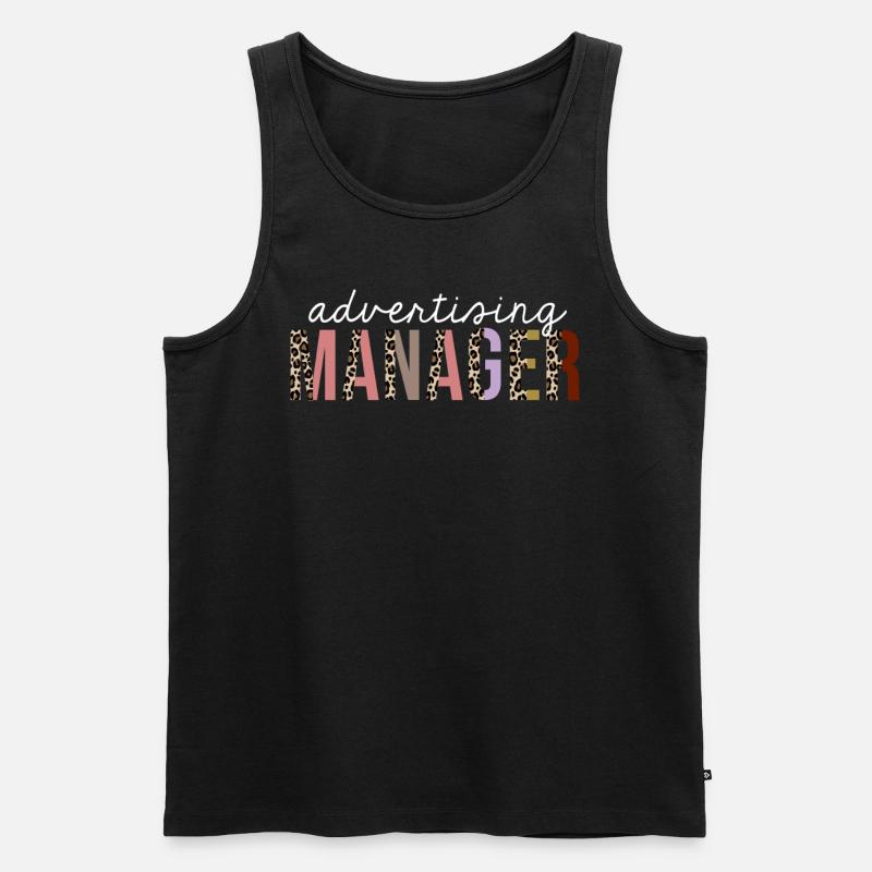 Werbemanager Leopard Print lustiges Geschenk - Männer Premium Bio Tank Top - Schwarz