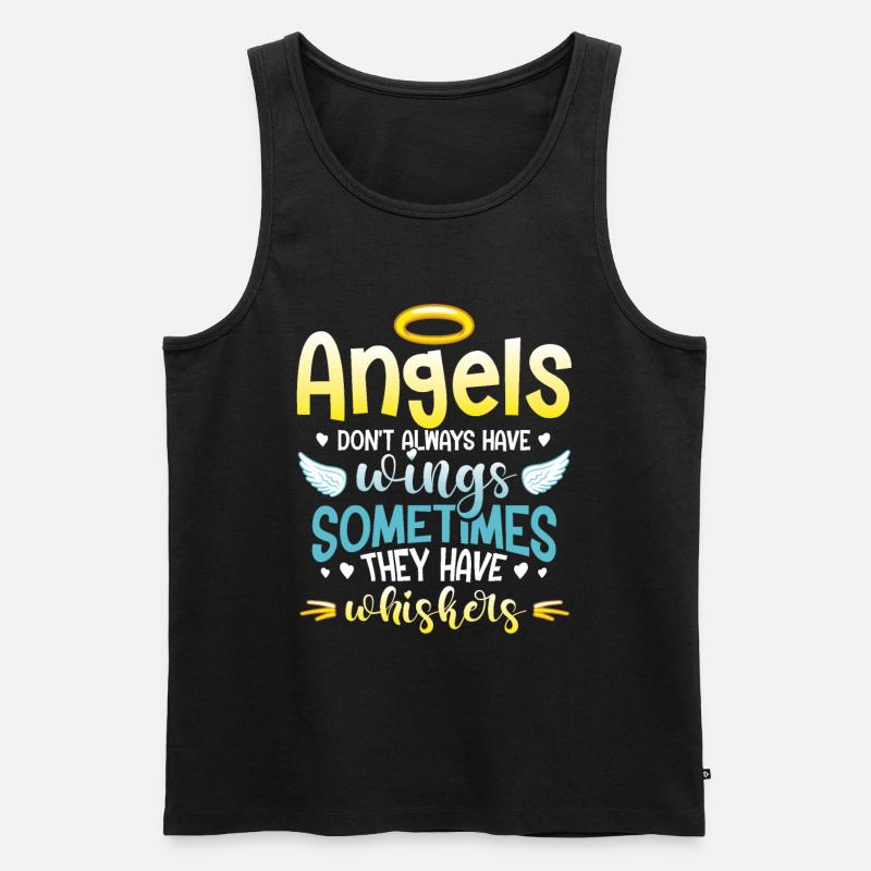 Angels Don't Always Have Wings. - Männer Premium Bio Tank Top - Schwarz