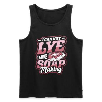 I Cannot Lye I Love Soap Making - Men's Premium Organic Tank Top - black - Front - Michal (187cm)
