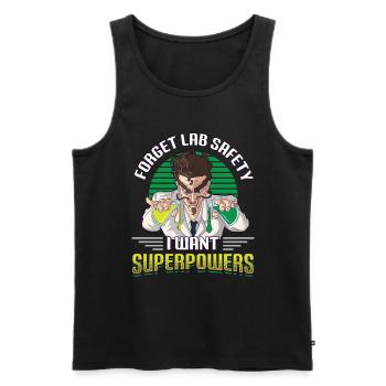 Forget your safety, science chemistry - Men's Premium Organic Tank Top - black - Front - AI Model Male 178 light (178cm)