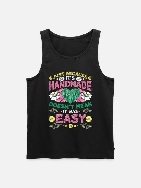 Handmade, for sewing crochet. - Men's Premium Organic Tank Top - black