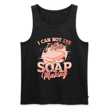 I Cannot Lye I Love Soap Making - Men's Premium Organic Tank Top - black - Front - Michal (187cm)