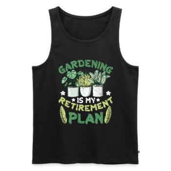 Gardening is my retirement plan gardener - Men's Premium Organic Tank Top - black - Front - Michal (187cm)