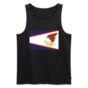 Official American Samoa Flag American Country - Men's Premium Organic Tank Top - black - Front - AI Model Male 178 light (178cm)