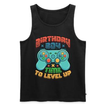 Geburtstagskind, Gamer. - Männer Premium Bio Tank Top - Schwarz - Vorne - AI Model Male 178 light (178cm)
