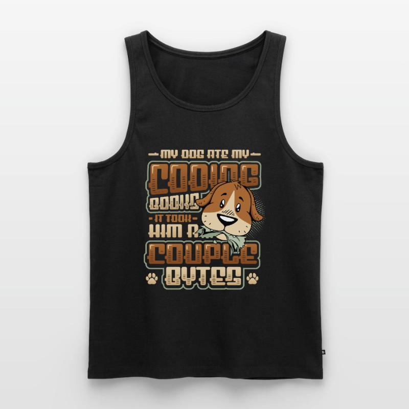 Hund Bytes Code Computer Witz Programmierung Männer Premium Bio Tank Top