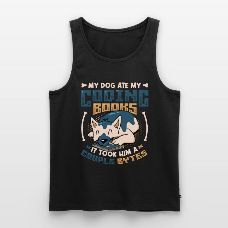 Hund Bytes Code Computer Scherz Programmierung Männer Premium Bio Tank Top