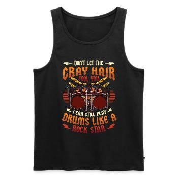 Graue Haare Täuschen Einen Alten Mann. - Männer Premium Bio Tank Top - Schwarz - Vorne - Michal (187cm)