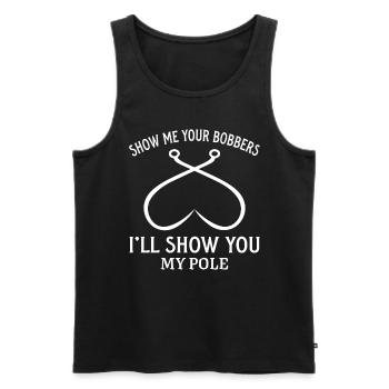 Zeig mir deine Räuber Ich zeige dir meine Stange - Männer Premium Bio Tank Top - Schwarz - Vorne - AI Model Male 178 light (178cm)
