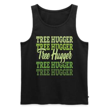 Tree Hugger Tree Protection - Débardeur bio Premium Homme - noir - Devant - Michal (187cm)