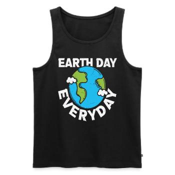 Earth Day Alltag Planet Erde Zitate - Männer Premium Bio Tank Top - Schwarz - Vorne - AI Model Male 178 light (178cm)