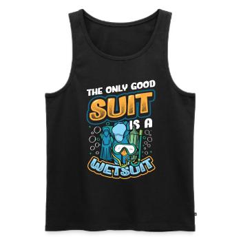 Der Einzige Gute Anzug Ist Ein Neoprenanzug - Männer Premium Bio Tank Top - Schwarz - Vorne - Michal (187cm)