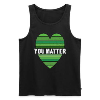 It's Okay To Ask For Help Mental Health Quotes - Men's Premium Organic Tank Top - black - Front - AI Model Male 178 light (178cm)