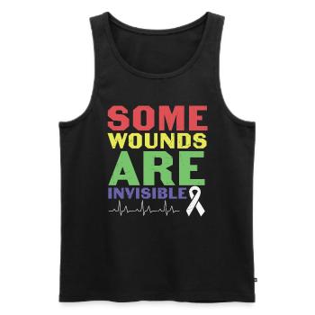 Nicht jede Behinderung ist sichtbar psychische Gesundheit - Männer Premium Bio Tank Top - Schwarz - Vorne - AI Model Male 178 light (178cm)