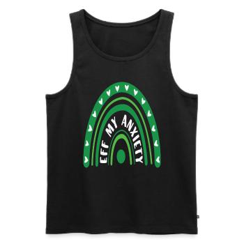 EFF-Angst ist mein Cardio Green Rainbow Funny - Männer Premium Bio Tank Top - Schwarz - Vorne - AI Model Male 178 light (178cm)