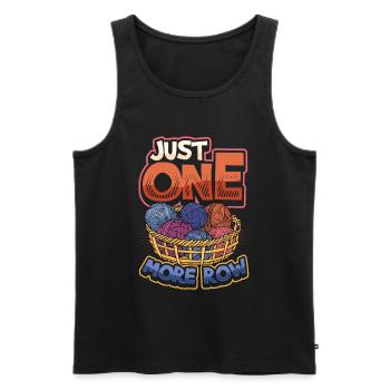Nur Noch Eine Reihe Häkeln - Männer Premium Bio Tank Top - Schwarz - Vorne - AI Model Male 178 light (178cm)