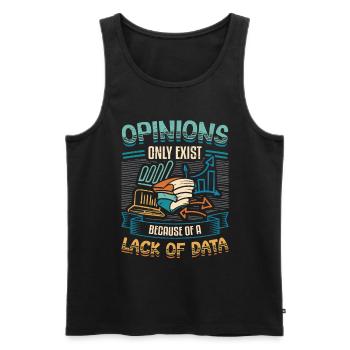 Meinungen Datenmangel - Datenwissenschaftler Daten - Männer Premium Bio Tank Top - Schwarz - Vorne - Michal (187cm)