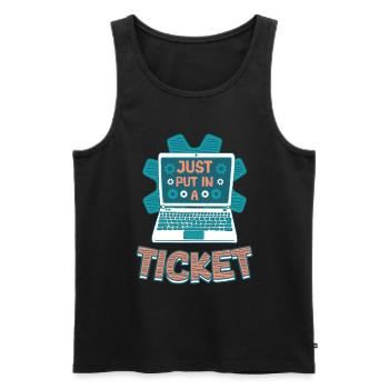 Einfach Ein Ticket Öffnen Help Desk Tech Support - Männer Premium Bio Tank Top - Schwarz - Vorne - AI Model Male 178 light (178cm)