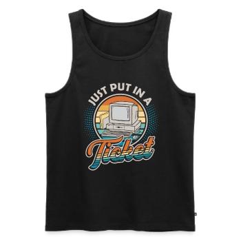 Einfach Ein Ticket Öffnen Help Desk Tech Support - Männer Premium Bio Tank Top - Schwarz - Vorne - AI Model Male 178 light (178cm)