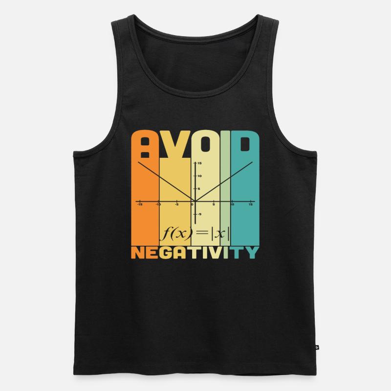 Avoid Negativity Math Quotes - Men's Premium Organic Tank Top - black
