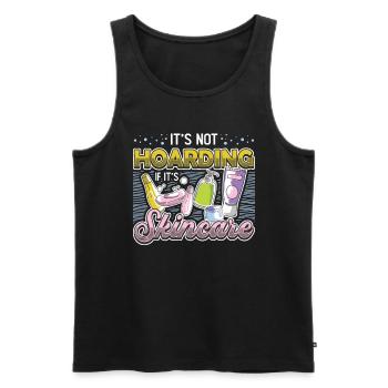 Es Ist Kein Horten, Wenn Es Hautpflege Ist. - Männer Premium Bio Tank Top - Schwarz - Vorne - AI Model Male 178 light (178cm)