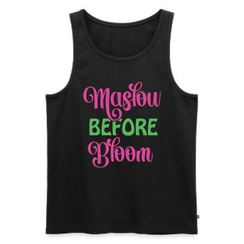 Maslow vor der Blüte - Männer Premium Bio Tank Top - Schwarz - Vorne - AI Model Male 178 light (178cm)