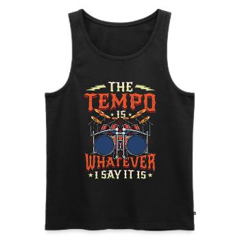 Das Tempo Ist, Was Immer Ich Sage, Es Ist Rockband - Männer Premium Bio Tank Top - Schwarz - Vorne - Michal (187cm)