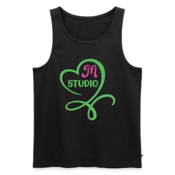 Mstudio - Men's Premium Organic Tank Top - black - Front - Michal (187cm)