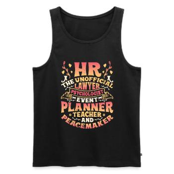 Hr Human Resources - Men's Premium Organic Tank Top - black - Front - AI Model Male 178 light (178cm)