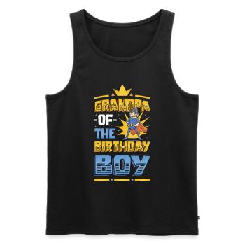 Grandfather Of the Birthday Child - Men's Premium Organic Tank Top - black - Front - Michal (187cm)