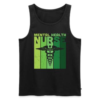 Mental Health Nurse - Men's Premium Organic Tank Top - black - Front - Michal (187cm)