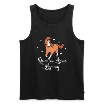 Amoureux des chevaux - Quarter Horse Mommy - Débardeur bio Premium Homme - noir - Devant - AI Model Male 178 light (178cm)