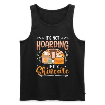 Es Ist Kein Horten, Wenn Es Hautpflege Ist. - Männer Premium Bio Tank Top - Schwarz - Vorne - AI Model Male 178 light (178cm)