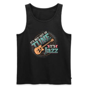 It's not out of tune, it's jazz - jazz band. - Men's Premium Organic Tank Top - black - Front - Michal (187cm)