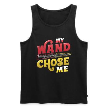 My Wand Chose, Me Flutist Marching Band, Flute. - Men's Premium Organic Tank Top - black - Front - Michal (187cm)
