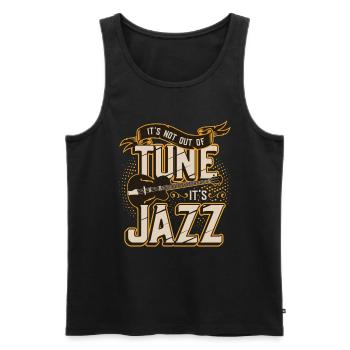 It's not out of tune, it's jazz - jazz band. - Men's Premium Organic Tank Top - black - Front - Michal (187cm)