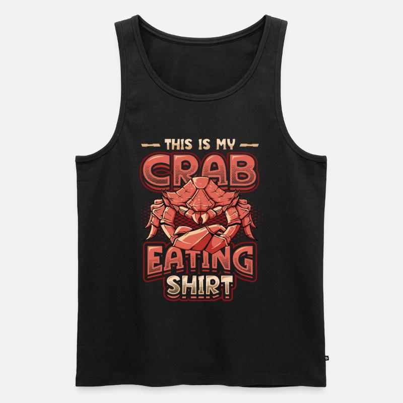 Krabben Essen. - Männer Premium Bio Tank Top - Schwarz