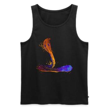 Cobra coloré - Débardeur bio Premium Homme - noir - Devant - Michal (187cm)