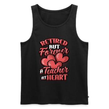 Im Ruhestand, Aber Im Herzen Immer Ein Lehrer. - Männer Premium Bio Tank Top - Schwarz - Vorne - AI Model Male 178 light (178cm)