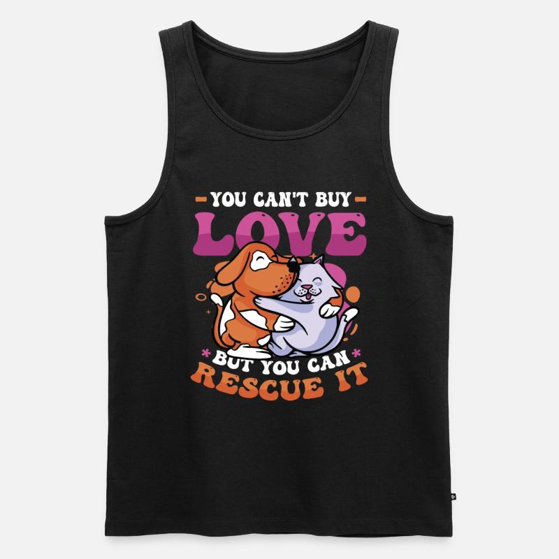 Love cannot be bought. - Men's Premium Organic Tank Top - black