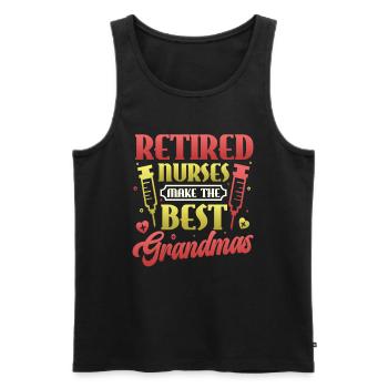 Krankenschwestern Im Ruhestand, Sind Die Besten. - Männer Premium Bio Tank Top - Schwarz - Vorne - Michal (187cm)