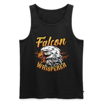 Falkenflüsterer-bussard. - Männer Premium Bio Tank Top - Schwarz - Vorne - Michal (187cm)