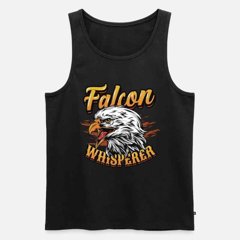 Falkenflüsterer-bussard. - Männer Premium Bio Tank Top - Schwarz