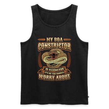 Ich Bin Es, Um Den Sie Sich Sorgen Machen Sollten. - Männer Premium Bio Tank Top - Schwarz - Vorne - Michal (187cm)