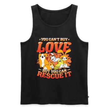Love cannot be bought. - Men's Premium Organic Tank Top - black - Front - Michal (187cm)