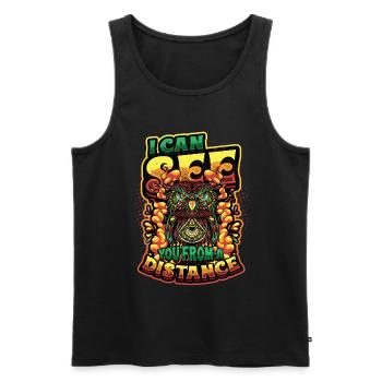 Ich Kann Dich Aus Der Ferne Sehen Taro-karten - Männer Premium Bio Tank Top - Schwarz - Vorne - AI Model Male 178 light (178cm)