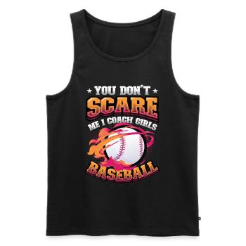 Du Machst Mir Keine Angst, Ich bin ein Trainer - Männer Premium Bio Tank Top - Schwarz - Vorne - Michal (187cm)