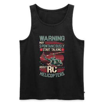 Warning, can spontaneously start talking about rc. - Men's Premium Organic Tank Top - black - Front - Michal (187cm)