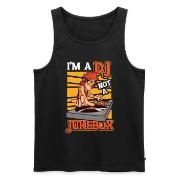 Ich Bin Ein Dj, Kein Jukebox-discjockey - Männer Premium Bio Tank Top - Schwarz - Vorne - Michal (187cm)