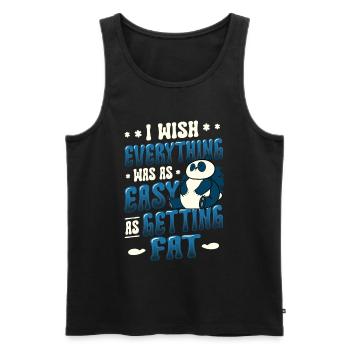 Selbstironie Übergewicht Im Fett - Männer Premium Bio Tank Top - Schwarz - Vorne - AI Model Male 178 light (178cm)